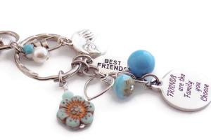 Friendship Keychain, Best Friend Gift, Handmade Purse Charm