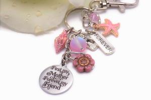 Mothers Keychain, First My Mother Forever My Friend, Gift for Mom