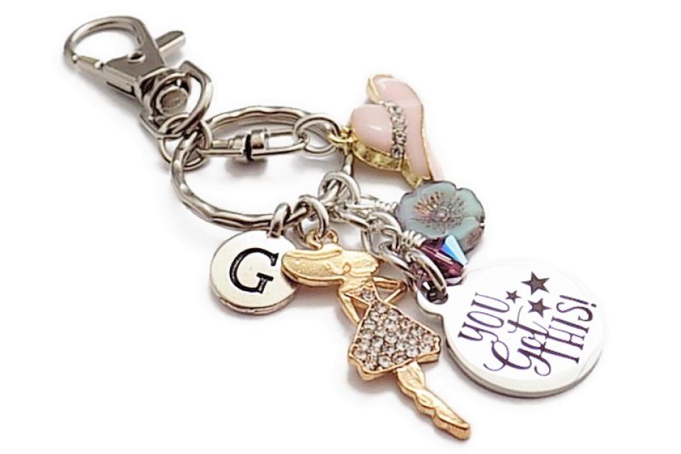 Motivational "You Got This" Keychain, Personalized Purse Charm