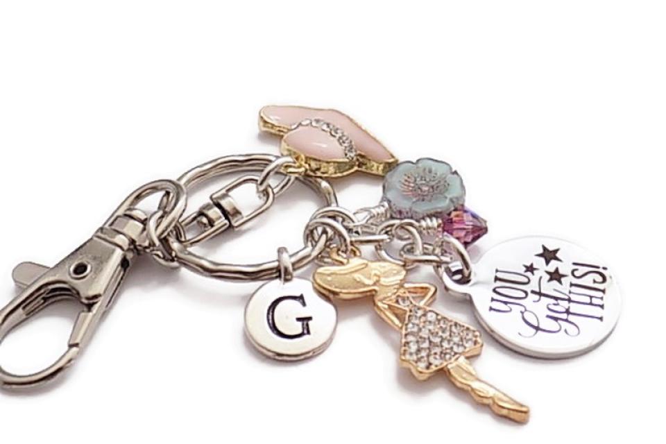 Motivational "You Got This" Keychain, Personalized Purse Charm