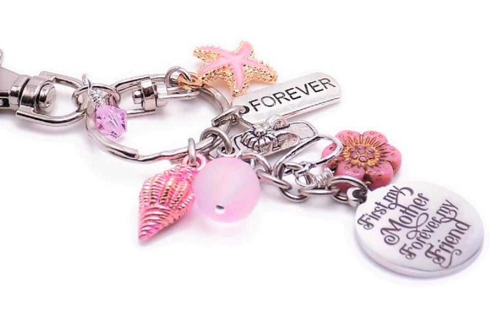 Mothers Keychain, First My Mother Forever My Friend, Gift for Mom