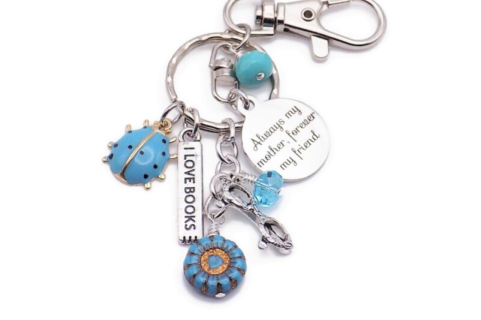 Mothers Day Keychain, Always My Mother, Forever My Friend, Gift for Mom
