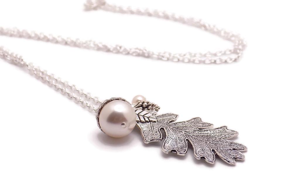 Buy Silver Plated Swarovski Pearl Necklace by Anaash Online at Aza Fashions.